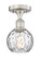 Edison One Light Semi-Flush Mount in Brushed Satin Nickel (405|616-1F-SN-G1215-6)