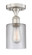 Edison One Light Semi-Flush Mount in Brushed Satin Nickel (405|616-1F-SN-G112)