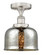 Edison One Light Semi-Flush Mount in Satin Gold (405|616-1F-SG-G713)