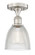 Edison One Light Semi-Flush Mount in Satin Gold (405|616-1F-SG-G381)
