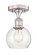 Edison One Light Semi-Flush Mount in Polished Nickel (405|616-1F-PN-G122-6)