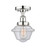 Edison One Light Semi-Flush Mount in Polished Chrome (405|616-1F-PC-G534)
