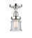Edison One Light Semi-Flush Mount in Polished Chrome (405|616-1F-PC-G184S)