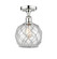 Edison One Light Semi-Flush Mount in Polished Chrome (405|616-1F-PC-G122-8RW)