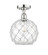 Edison One Light Semi-Flush Mount in Polished Chrome (405|616-1F-PC-G122-10RW)