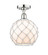 Edison One Light Semi-Flush Mount in Polished Chrome (405|616-1F-PC-G121-10RW)
