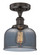 Edison One Light Semi-Flush Mount in Oil Rubbed Bronze (405|616-1F-OB-G73)