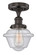 Edison One Light Semi-Flush Mount in Oil Rubbed Bronze (405|616-1F-OB-G534)