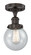 Edison One Light Semi-Flush Mount in Oil Rubbed Bronze (405|616-1F-OB-G204-6)