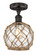 Edison One Light Semi-Flush Mount in Oil Rubbed Bronze (405|616-1F-OB-G122-8RB)