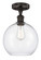 Edison One Light Semi-Flush Mount in Oil Rubbed Bronze (405|616-1F-OB-G122-10)