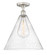 Edison One Light Semi-Flush Mount in Matte Black (405|616-1F-BK-GBC-164)