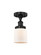 Edison One Light Semi-Flush Mount in Matte Black (405|616-1F-BK-G51)