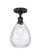 Edison One Light Semi-Flush Mount in Matte Black (405|616-1F-BK-G372)