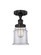 Edison One Light Semi-Flush Mount in Matte Black (405|616-1F-BK-G182)