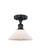 Edison One Light Semi-Flush Mount in Matte Black (405|616-1F-BK-G131)