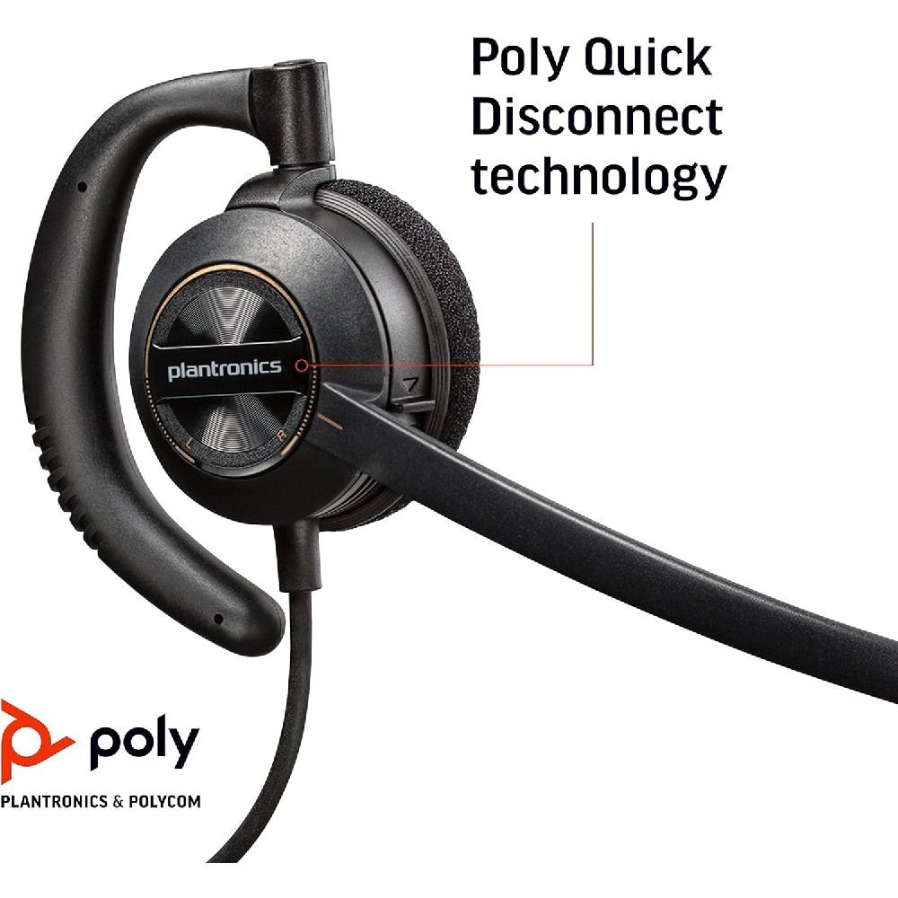 Poly Plantronics EncorePro 530 QD Mono Noise Cancelling Headset, Quick Disconnect