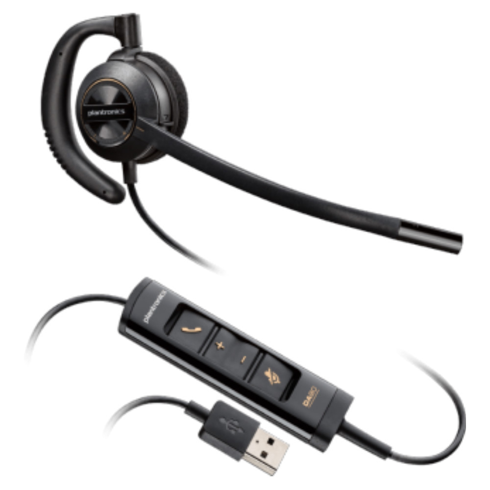 Poly Plantronics EncorePro 535 USB Mono Headset, USB-A