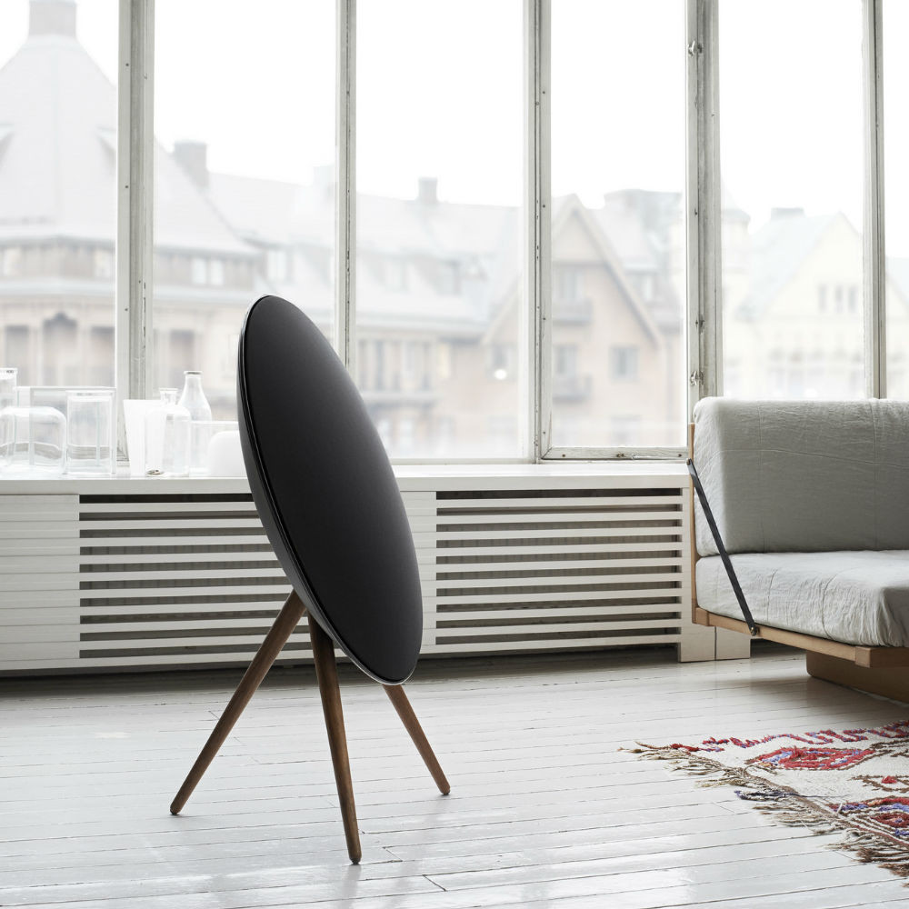 Bang & Olufsen Beoplay A9 4th Gen Wireless Speaker System With Voice Assistant (Black Cover / Walnut Legs)