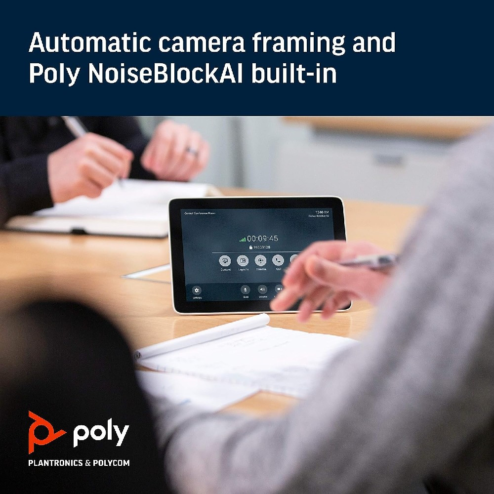 Poly Studio X30 Video Bar, With TC8 Touch Screen Controller, For Small Meeting Rooms