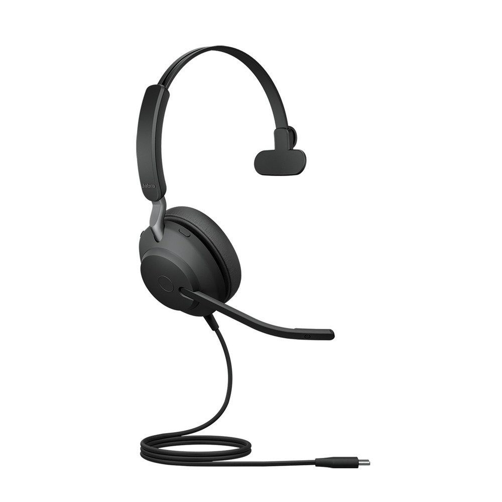 Jabra Evolve2 40 SE UC Mono, Wired USB Headset, USB-A (Black)