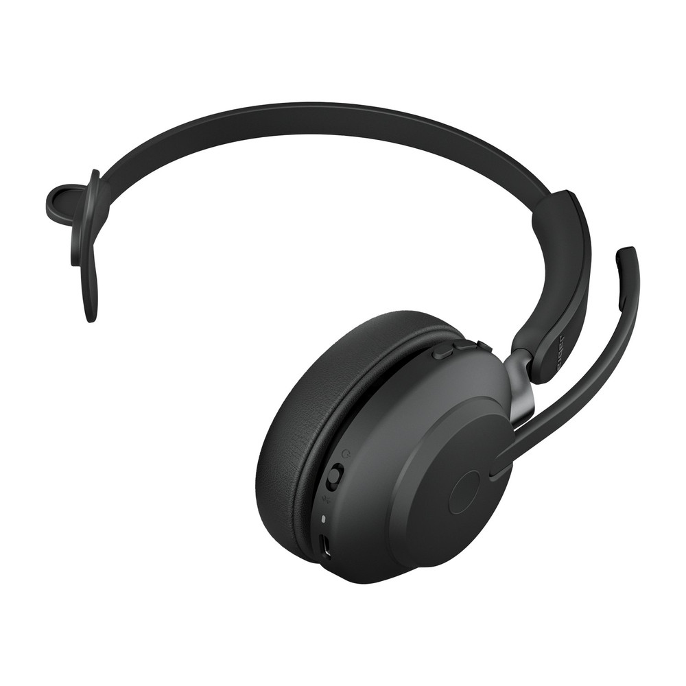 Jabra Evolve2 65 UC Mono, Wireless Bluetooth Headset, Link 380 Adapter, USB-A (Black)