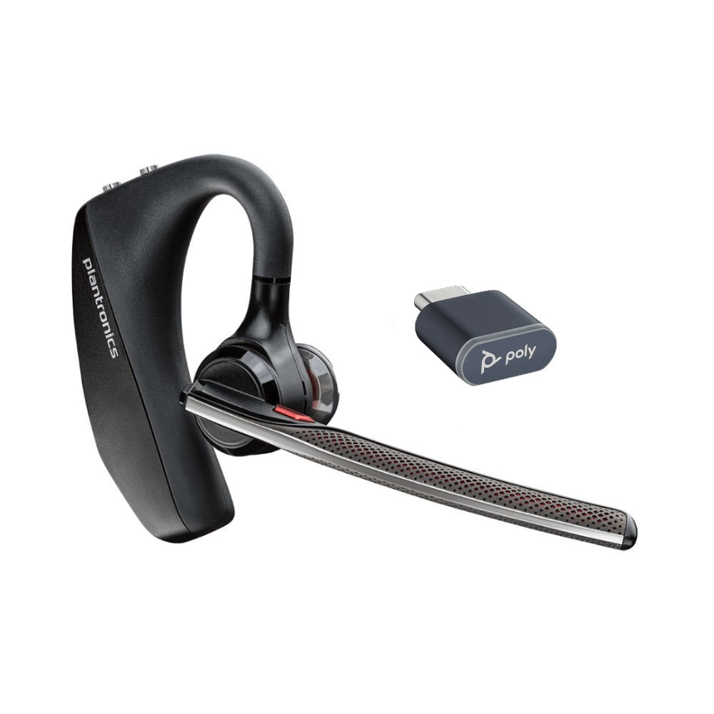 Poly Plantronics Voyager 5200-M Office, Wireless Bluetooth Headset, 2-Way Base, USB-C, Microsoft Teams