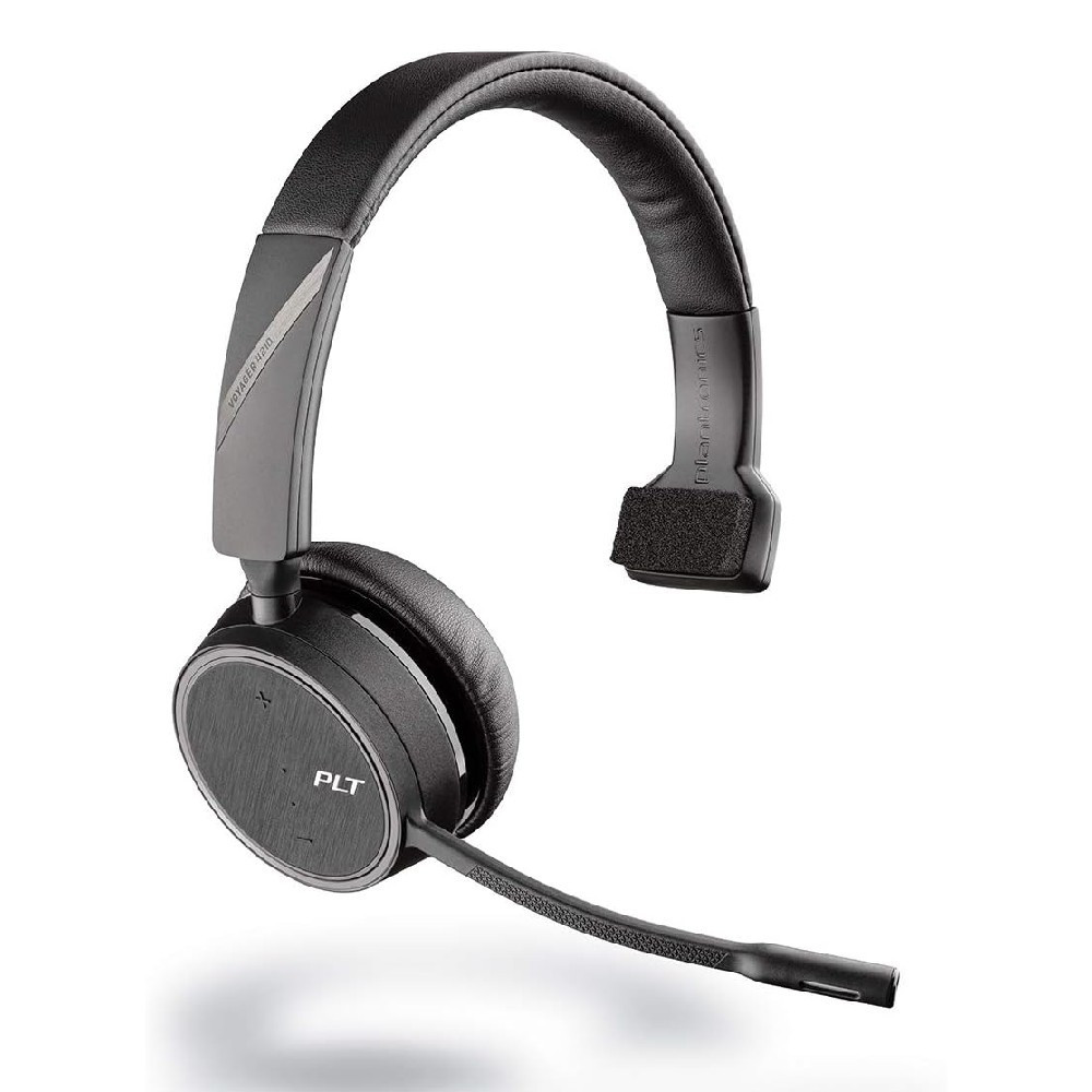 Poly Plantronics Voyager 4210 Office Mono Wireless Headset With 2-Way Base, USB-C