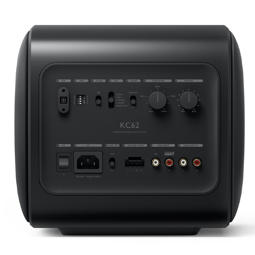 KEF KC62 Ultra Compact 1000W RMS Subwoofer (Carbon Black)