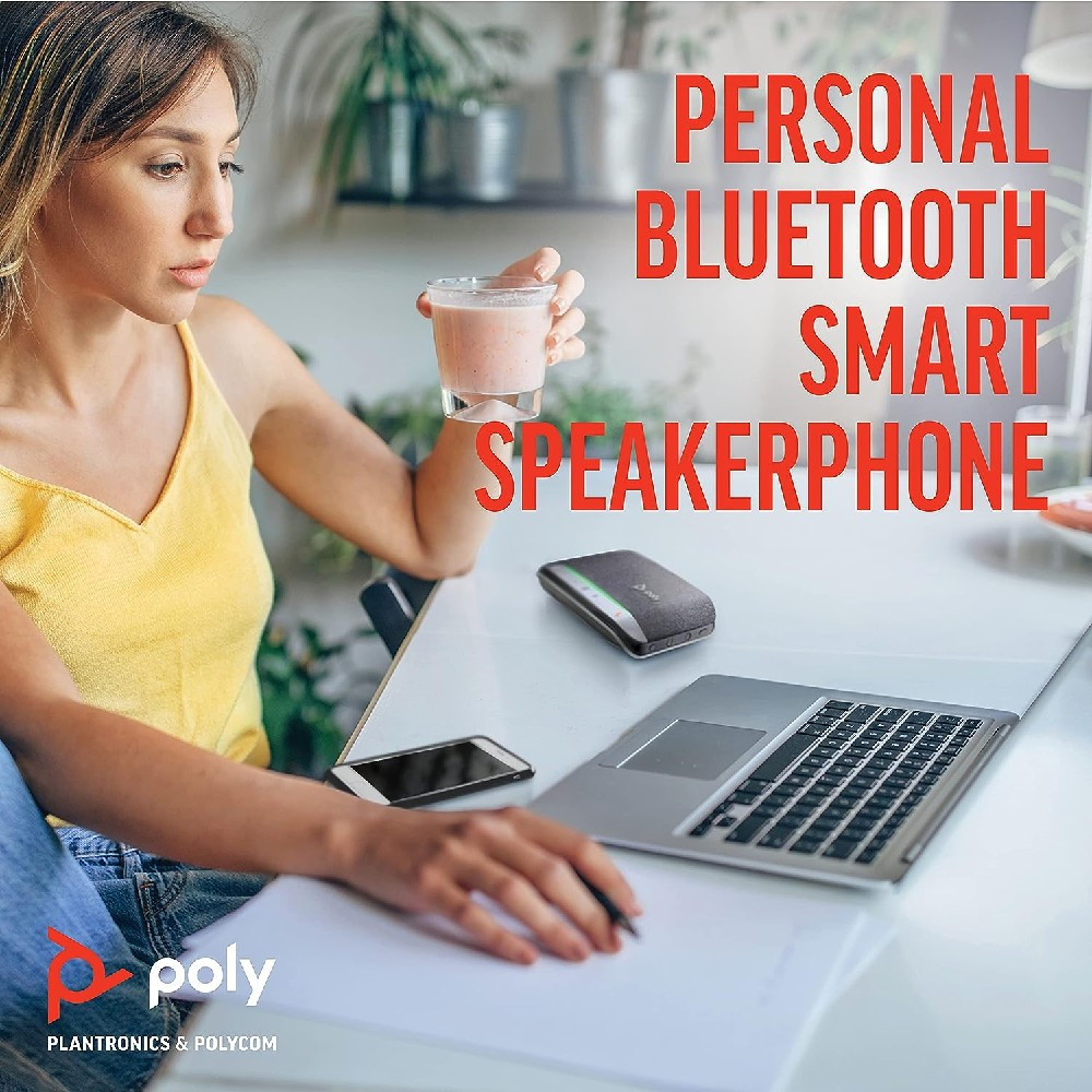 Poly Plantronics Sync 20+ Smart Wireless Conference Speakerphone With BT600 Bluetooth Adapter, MS Teams, USB-A