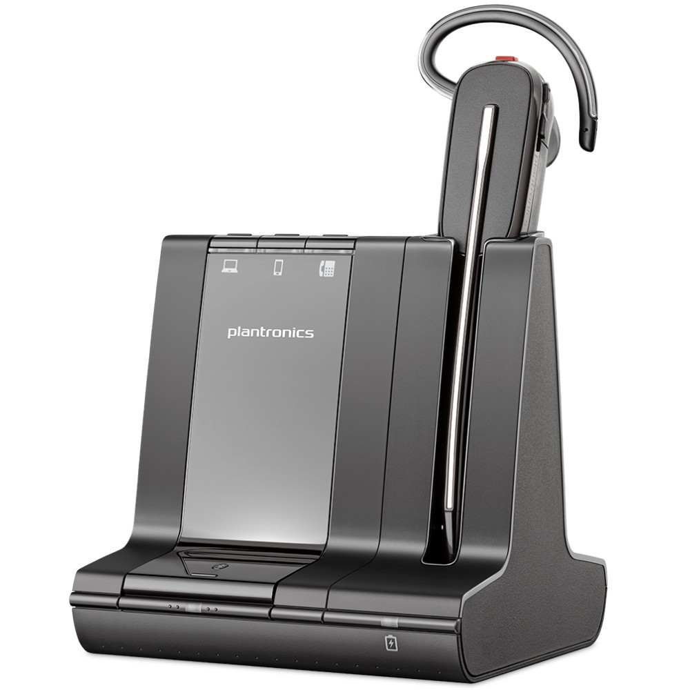 Poly Plantronics Savi 8240-M Office Convertible Wireless DECT Headset, MS Teams, With 3-in-1 Charging Base, For Deskphones, Computers & Mobile