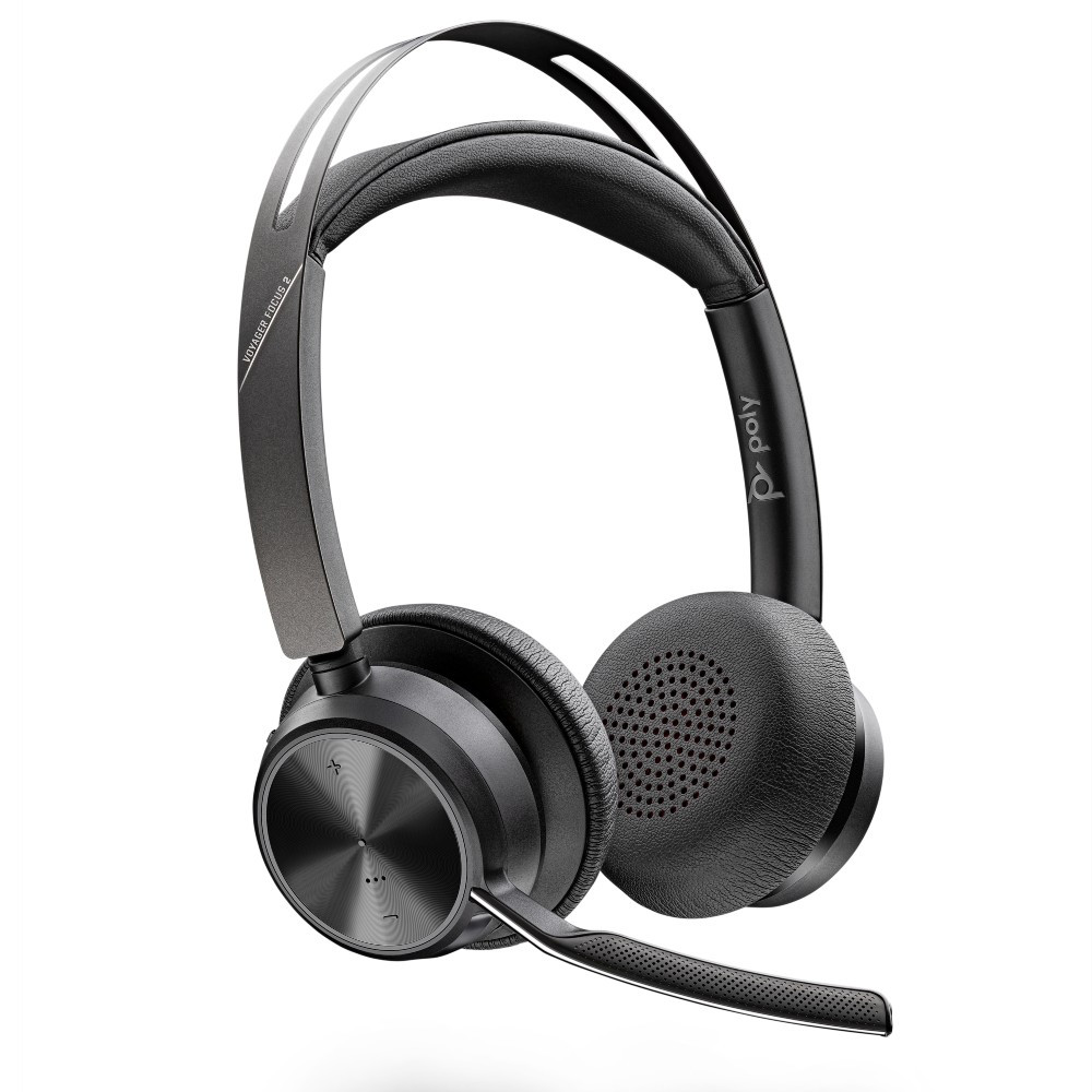 Poly Plantronics Voyager Focus 2 UC Wireless Headset, Active Noise Cancellation, USB-C