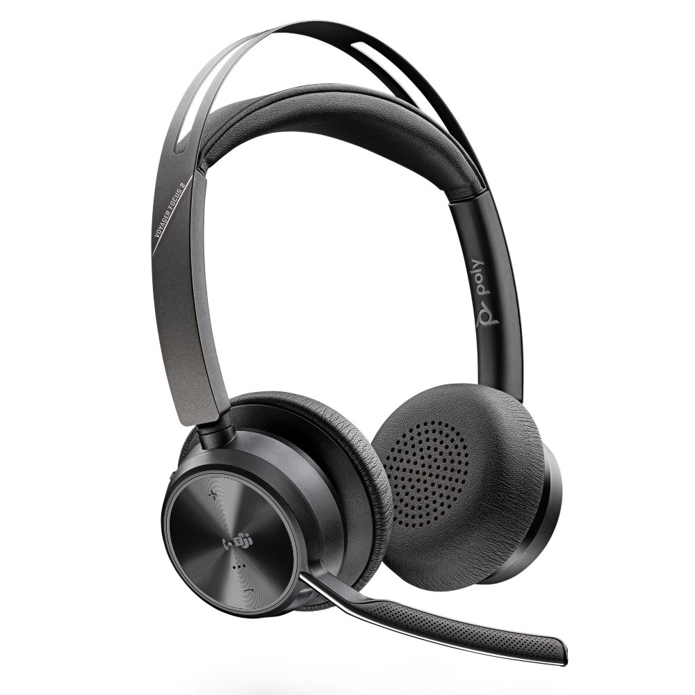 Poly Plantronics Voyager Focus 2 UC Wireless Headset, Active Noise Cancellation, MS Teams, USB-C