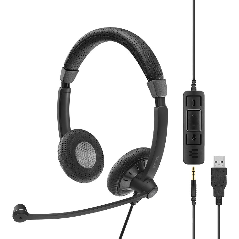 EPOS Sennheiser Impact SC 75 USB MS Stereo Headset, MS Teams, USB-A, 3.5mm