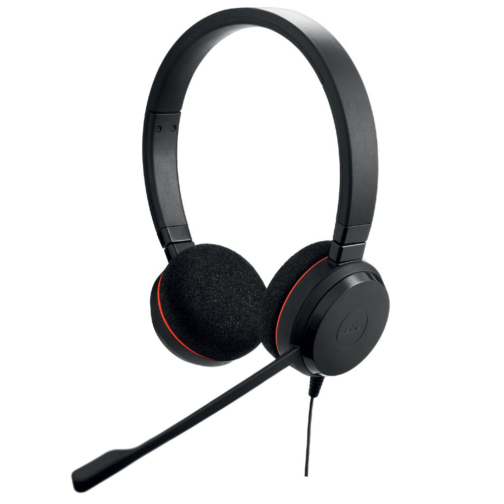 Jabra Evolve 20 MS Stereo Office Headset, Foam Cushion, USB-C