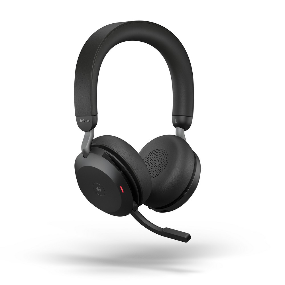 Jabra Evolve2 75 MS Stereo ANC, Wireless Bluetooth Headset, Link 380 Adapter, USB-C (Black)