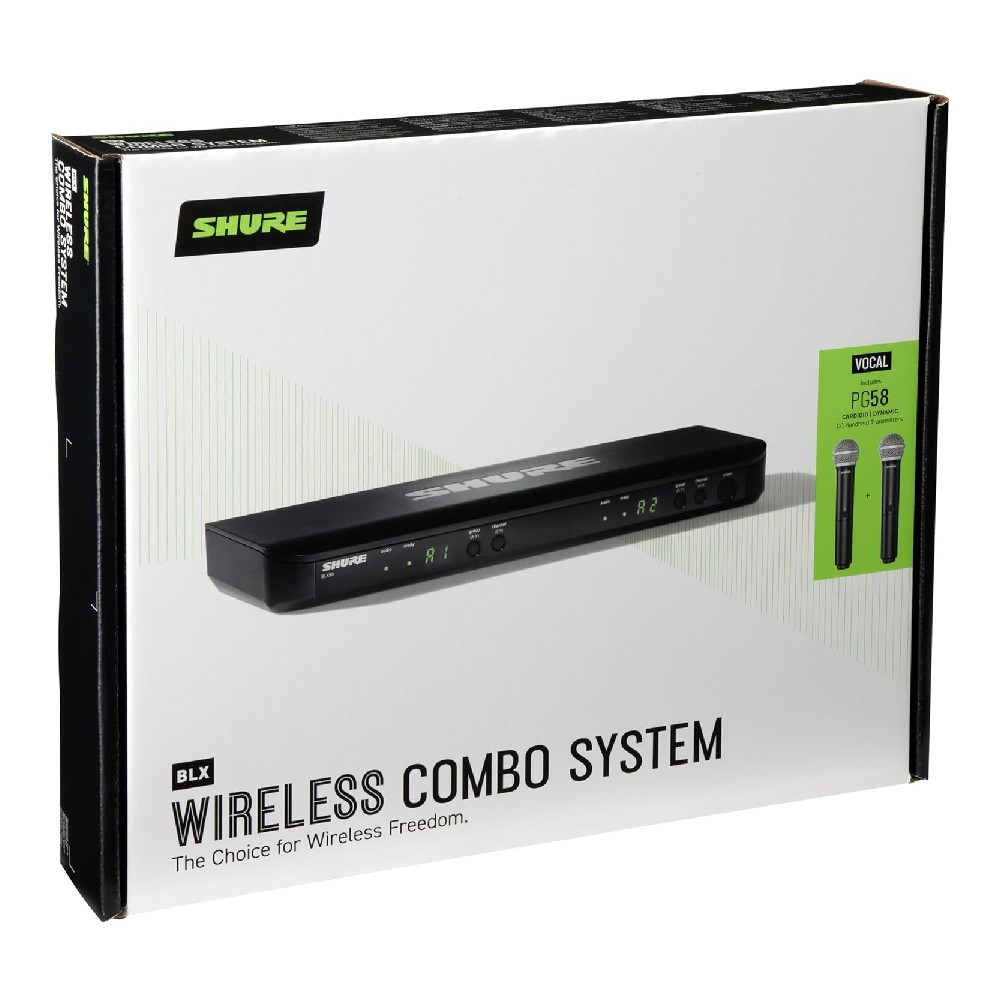 Shure BLX288 / PG58 Wireless Dual Vocal Wireless Microphone System