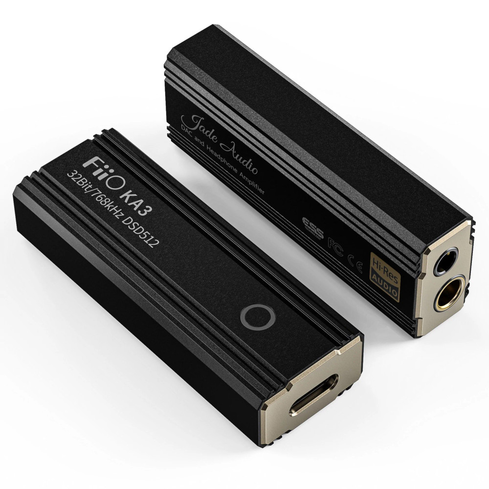 Fiio KA3 Small USB DAC & Amplifier, Dual Headphones Output (Black)