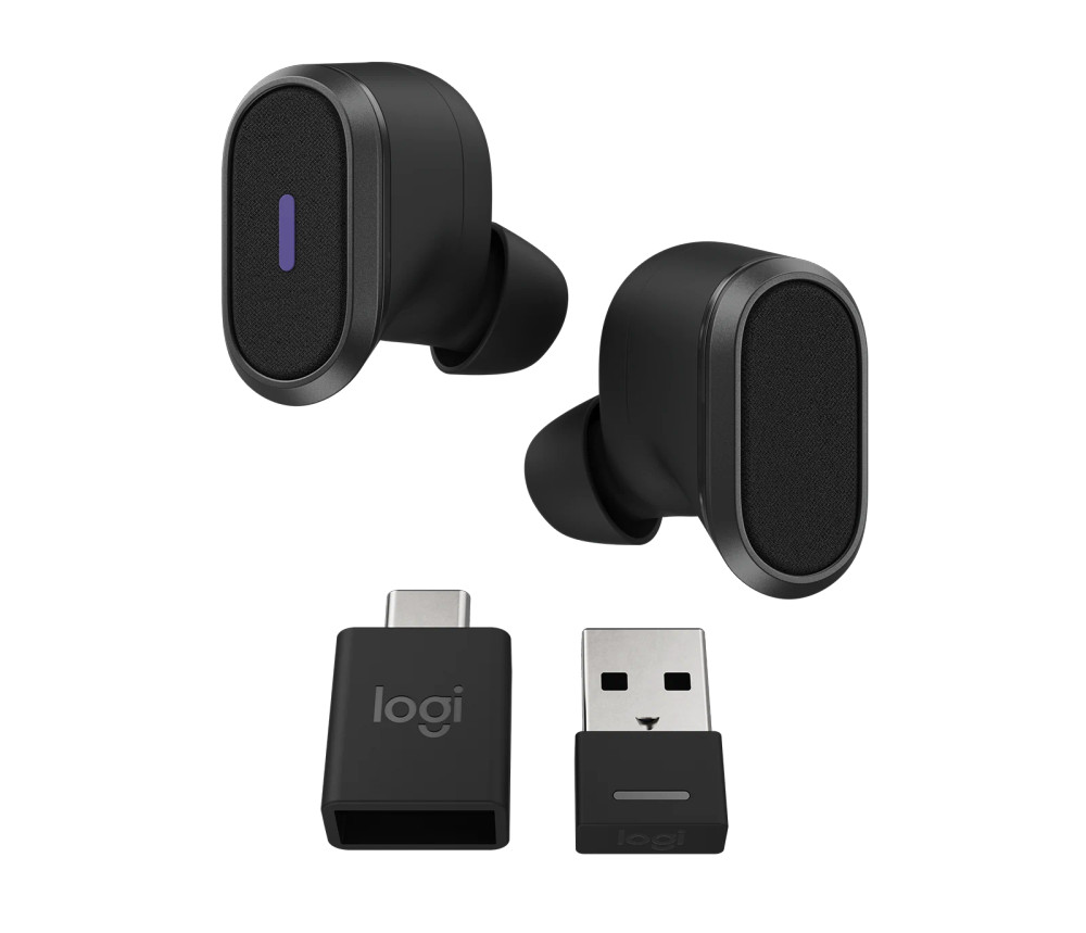 Logitech Zone ANC True Wireless Earbuds, Wireless Bluetooth, USB-A, USB-C (Graphite)