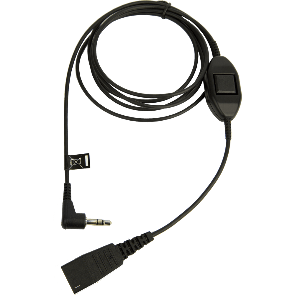 Jabra Quick Disconnect QD to 3.5mm Cord For Alcatel Phones