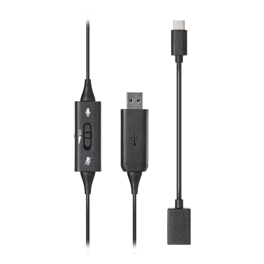 Audio-Technica ATH-101USB Mono USB Headset, USB-A (Black)