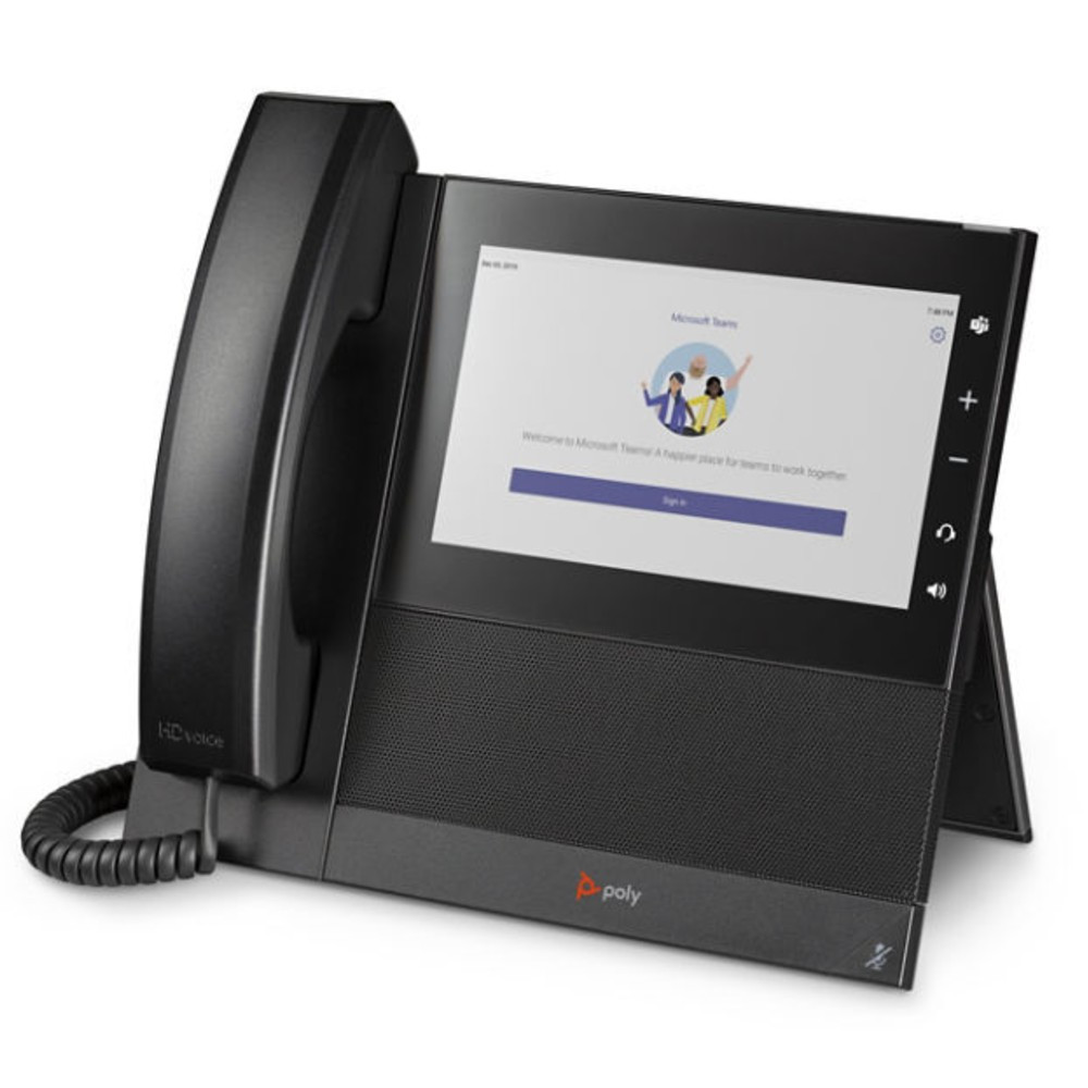 Poly CCX 600 Desktop Business Media IP Phone With Large Color Touch Screen, With Handset, MS Teams