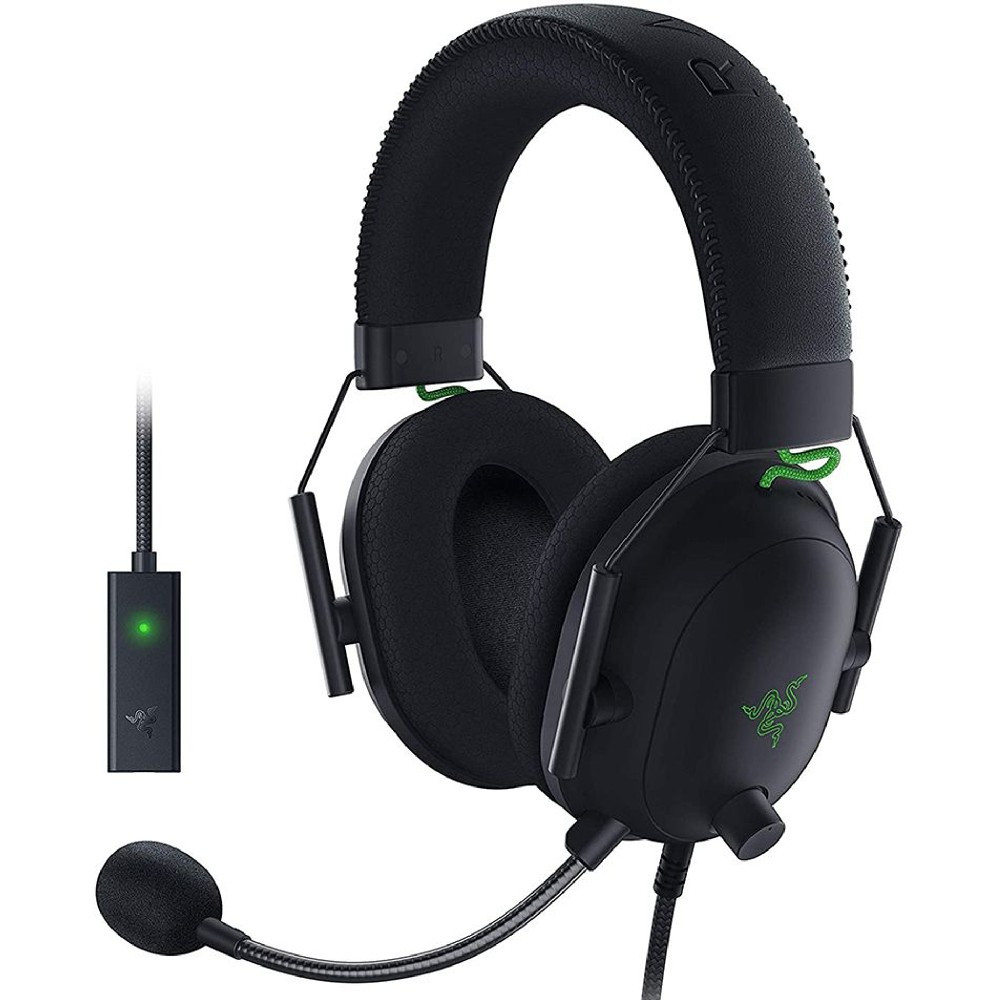 Razer BlackShark V2 with USB Sound Card Multi-Platform Wired Esports Headset (Black)