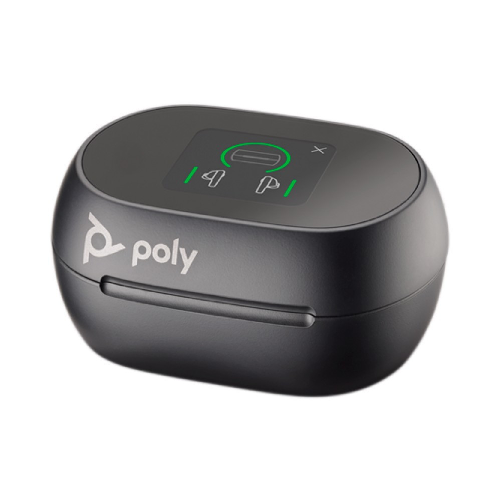 Poly Plantronics Voyager Free 60+ UC With Touchscreen Charging Case MS Teams USB-C, True Wireless Earbuds (Black)