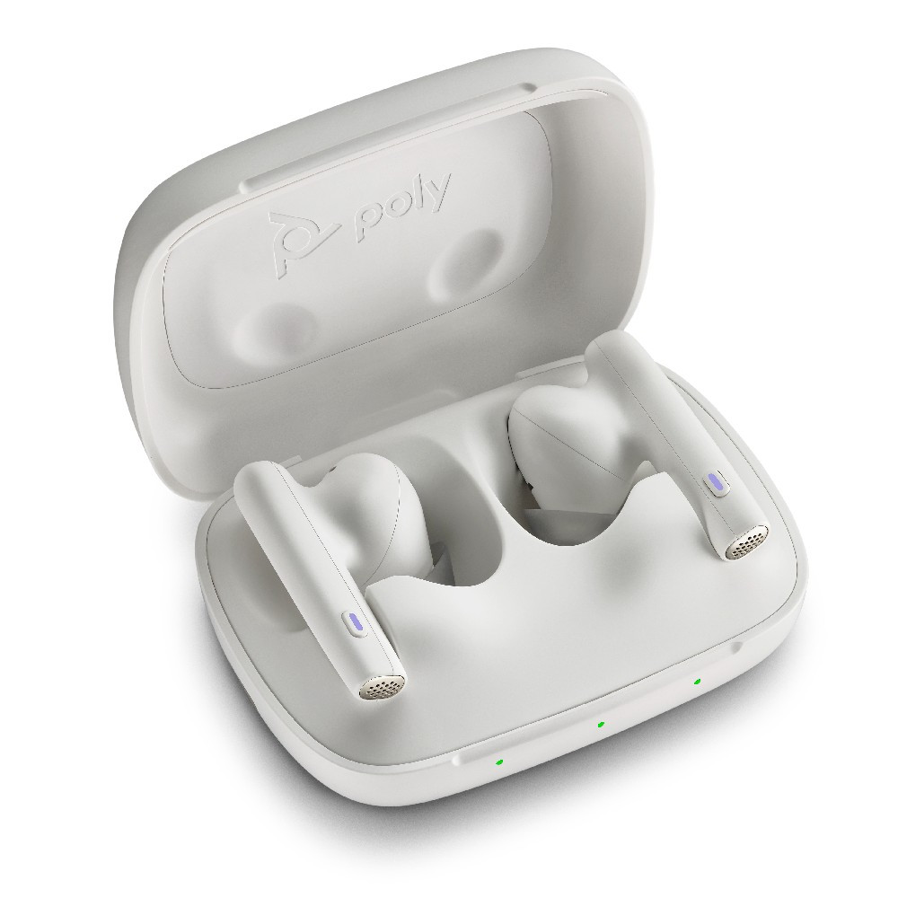 Poly Plantronics Voyager Free 60 UC With Basic Charging Case USB-A, True Wireless Earbuds (White)
