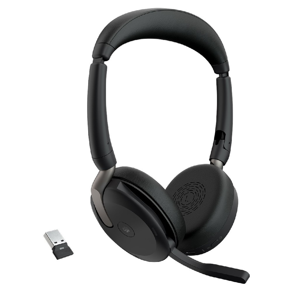 Jabra Evolve2 65 Flex UC Stereo ANC, Wireless Bluetooth Headset, USB-A