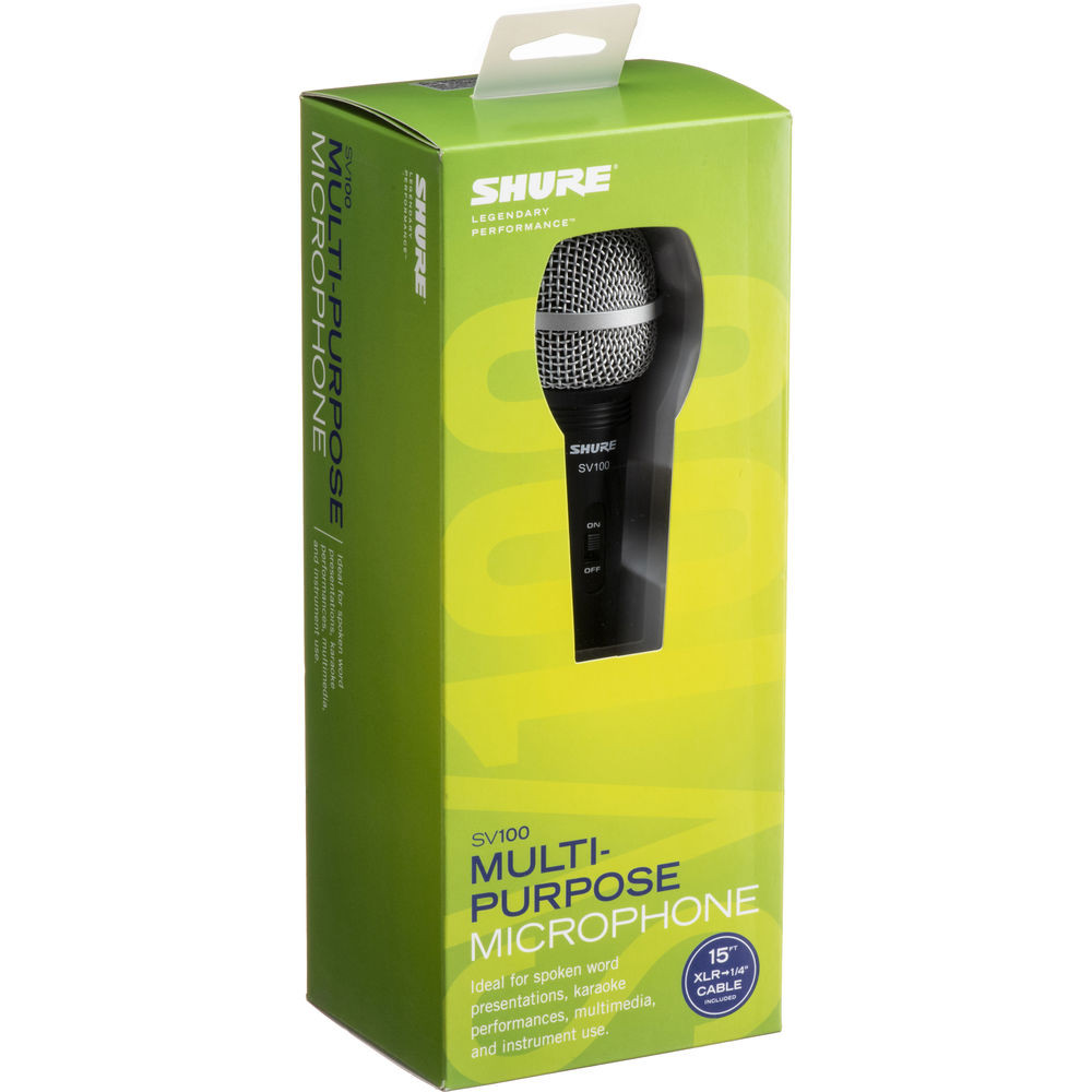 Shure SV100-W Dynamic Cardioid Handheld Microphone