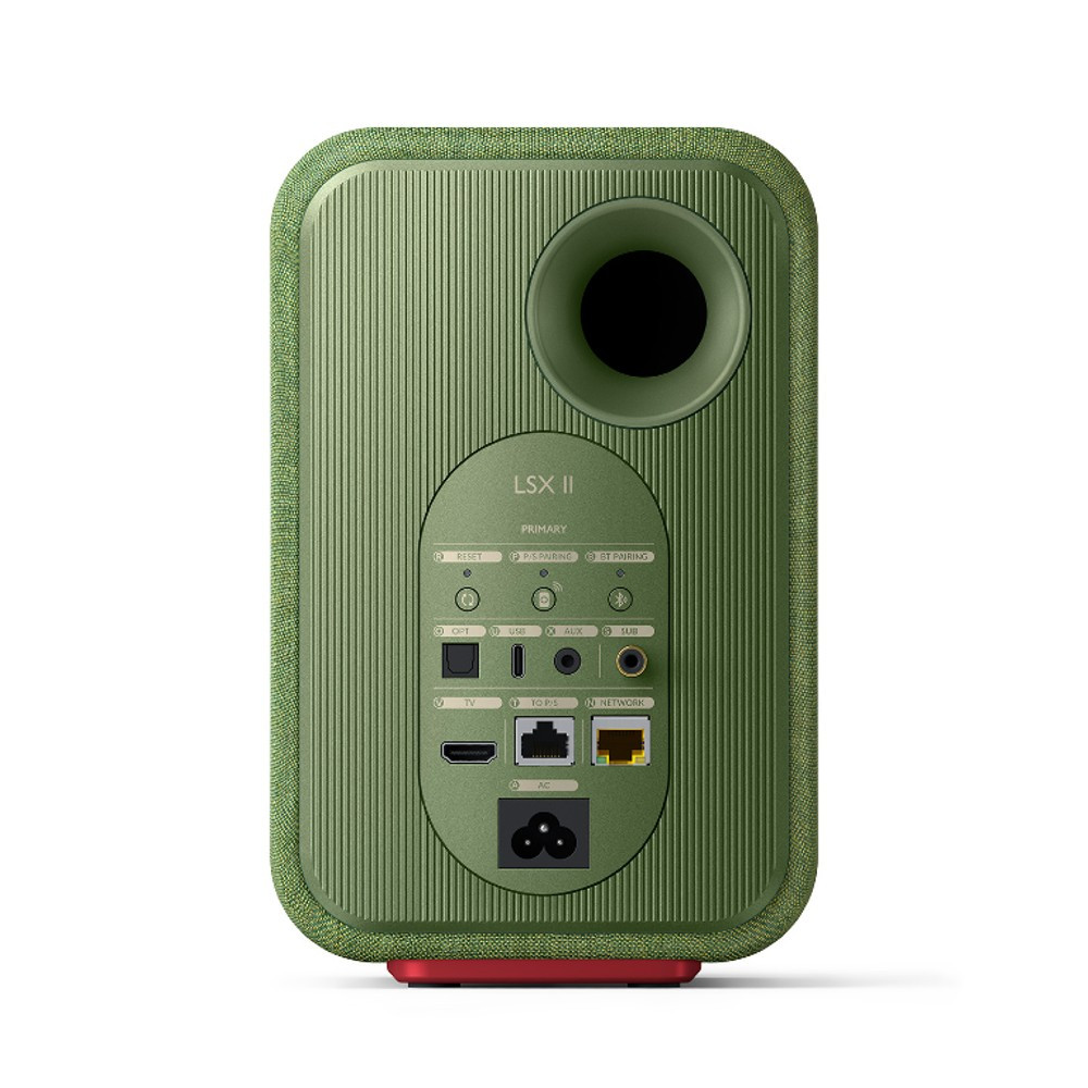 KEF LSX II Wireless HiFi Speakers, 2nd Generation (Olive Green)