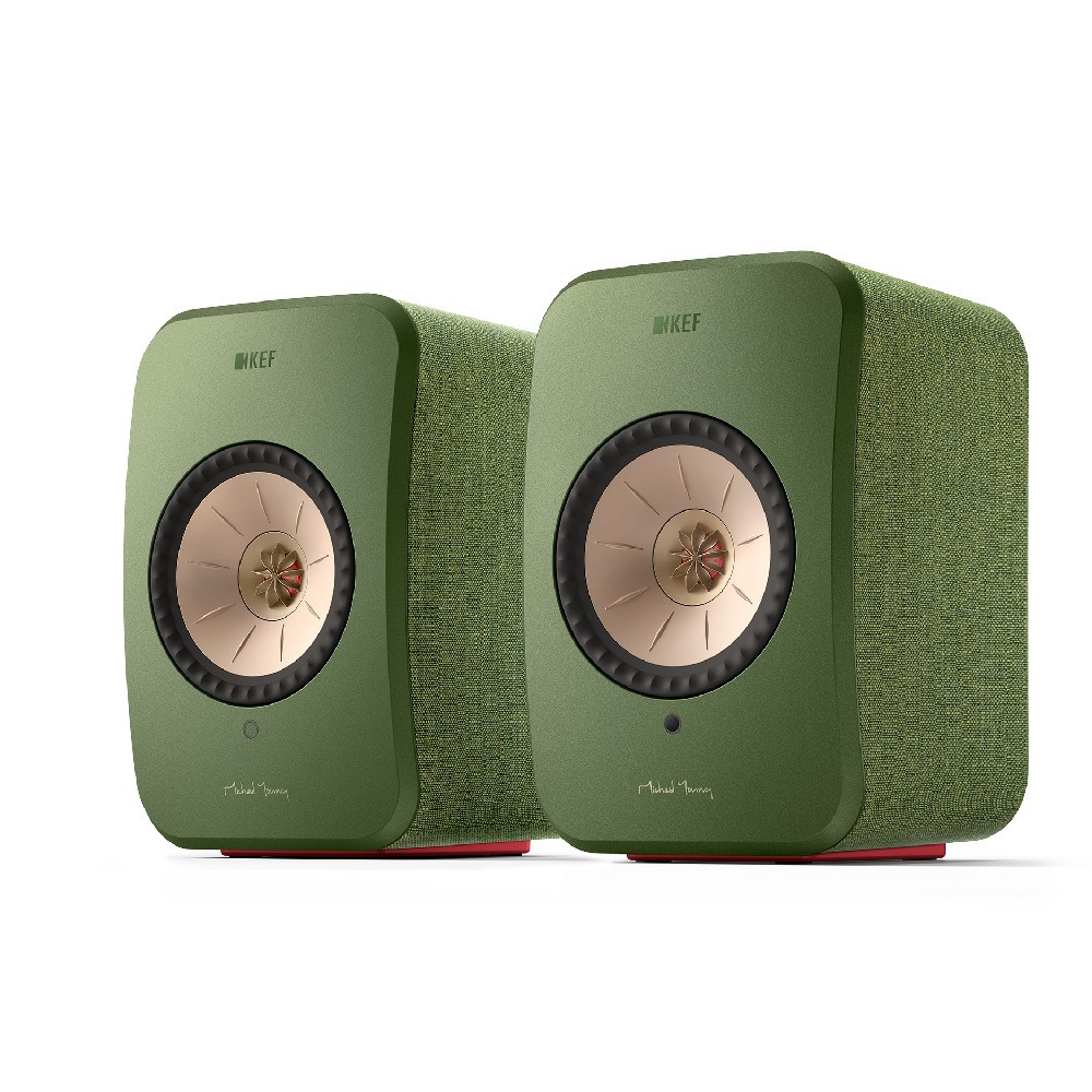 KEF LSX II Wireless HiFi Speakers, 2nd Generation (Olive Green)