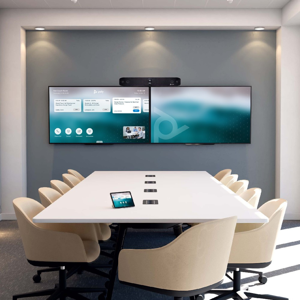 Poly Studio X70 Video Bar, With TC10 Touch Screen Controller, For Large Meeting Rooms